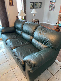 Leather sofa (dark green)