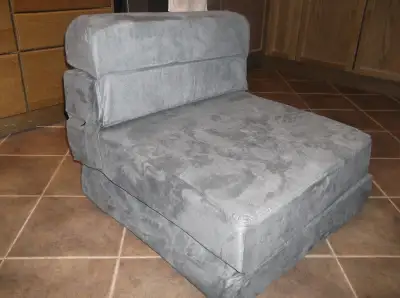 Foldable foam sofa bed (single size) in grey, View more