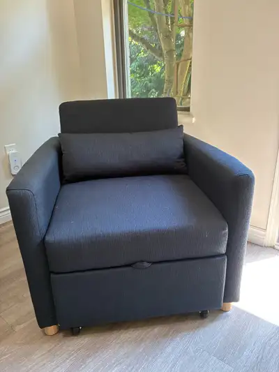 ALMOST NEW Convertible chair/chaise/sleeper, View more
