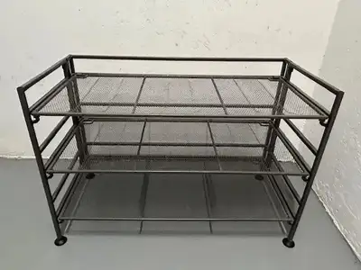 Shoe rack folding, 3-tier, 27 in x 18.5 in x 12 in, View more