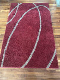 Red Shag Area Rug