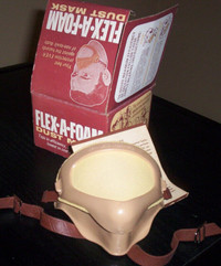 vintage Flex - A - Foam dust mask NEW IN BOX latex reuseable