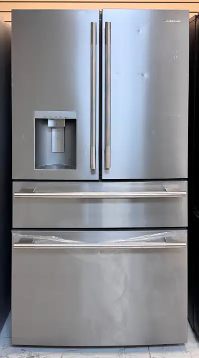 KitchenAid 36" 4-Door Fridge Ice & Water (Steel), View more