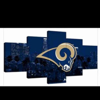 Los Angeles City Rams Large Size Canvas Print Poster 31.5 By 60
