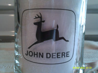 JOHN DEERE GLASS BEER MUG
