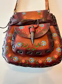Vintage tooled leather purse