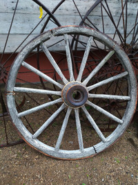 wooden spoke wagon wheel