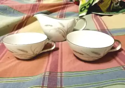 3 MIKASA FINE CHINA YAMATO SENTINEL6150 CUPS & CREAMER SET JAPAN, View more