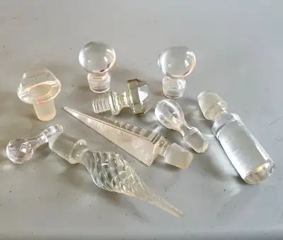 9 Bottle Stoppers In Great Condition . See Photos. Pick-Up Only, No Shipping. Cash Only, No E-Transf...
