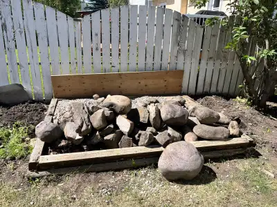 Landscaping garden rock. Varying sizes