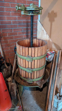 Vintage large wine press. 