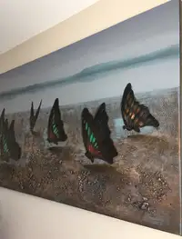 **60 x 30 Wall art canvas painting artwork butterfly ocean sea**
