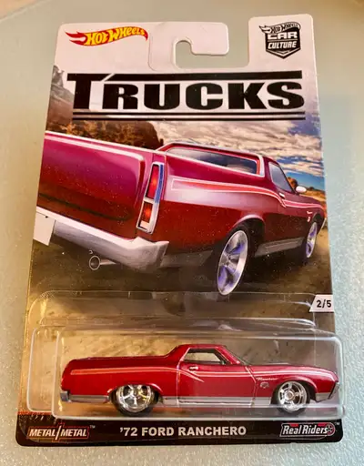 Hot Wheels Car Culture ‘72 Ford Ranchero HTF Real Riders  , View more