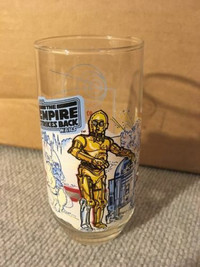 1980 STAR WARS Empire Strikes Back R2-D2 C3PO Burger King Glass