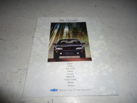 1996 Chevrolet Full Line Dealer Sales Brochure. Can Mail