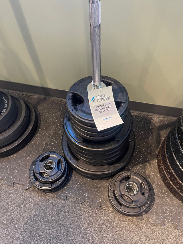 Rubber coated Olympic plate in Exercise Equipment in Regina