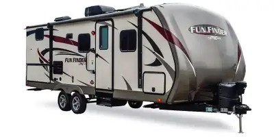 2017 23 ft travel trailer, 27 including hitch. Used on seasonal lot since 2020. Message for any ques...