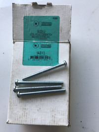 Zinc quarter inch and 3"long screws