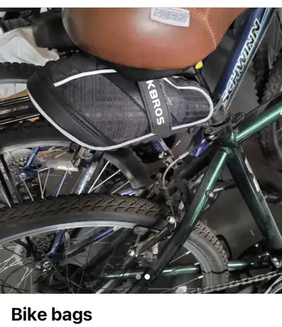 Rock Bros Bicycle Bags that can attach to you bike frame or under your bike seats or on your bike ra...