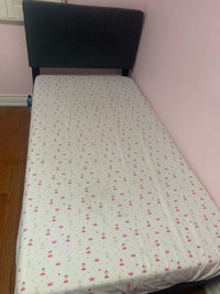 Twin size mattress and bed frame