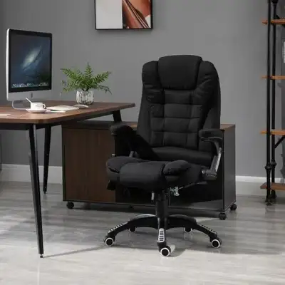 Vinsetto Executive Massage Office Chair Vibrating Ergonomic Computer Chair with High Back Black Feat...