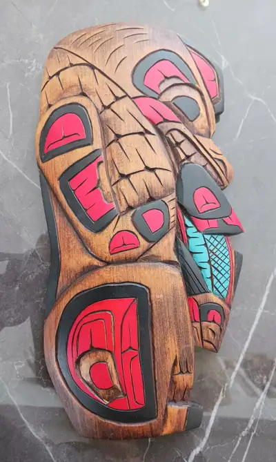 One of a kind beautiful native carving. 11 1/2" x 5 1/2" I purchased this 25 years ago on Vancouver...