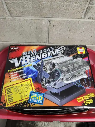 Assemble your own Haynes V8 Engine with this model kit, offering a fully functional model of a V8 en...
