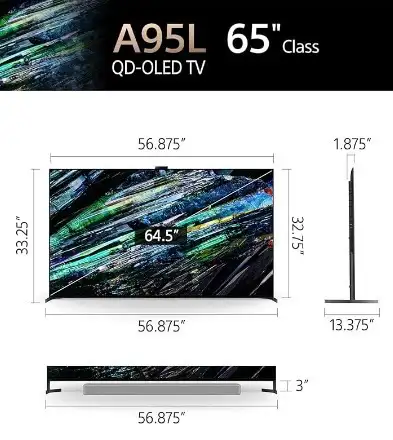 Sony A95L 65” Q-OLED 4K HDR, View more