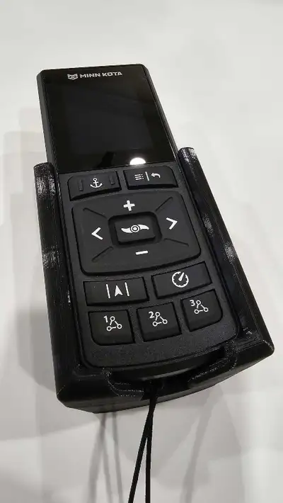 3d printed Minn Kota advanced GPS Navigation trolling motor remote holder. Can be mounted with screw...