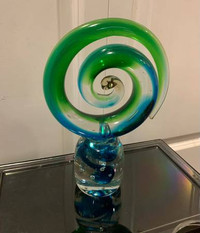 Rare Iconic Hand Blown Glass Koru Sculpture