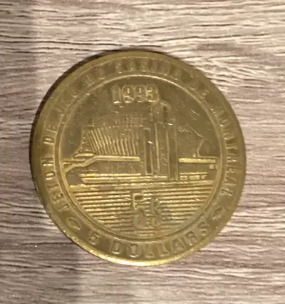 Own a piece of history with this 1993 Casino de Montreal $5 bronze gaming token, featuring the iconi...