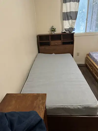 Furnished , in sharing, everything included with rent ,wifi , laundry, cleaning suffs like hand soap...