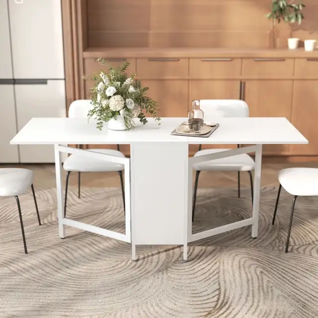 Multi-use Foldable Table with Hideaway Shelves, Drop Leaf Table  in Other Tables in Markham / York Region - Image 8