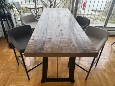 funky high top table and chairs , View more