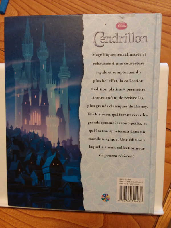 DISNEY CENDRILLON  EDITION PLATINE  dans Livres jeunesse et ados  à Lanaudière - Image 2