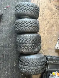 Vega rain tires and aluminum rims  for go kart 