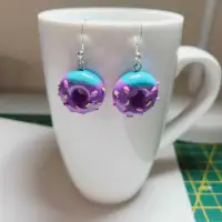 Purple Donut Earrings 