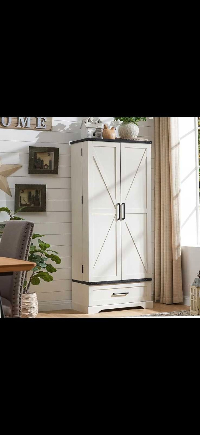 Farmhouse Pantry Cabinet，High storage cabinet with shelves in Dressers & Wardrobes in Markham / York Region