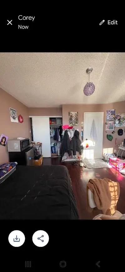 Beautiful private bedroom for rent with lots of natural sunlight and balcony included with the room...