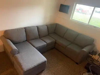 Sectional Sofa with chaise Grey, L shape, C Shape. 8 ft x 10 ft, View more