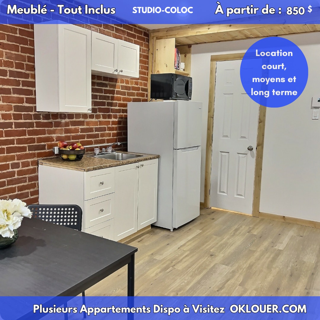 Studio en colocation meublé – Tout inclus – Centre-ville — photo 1