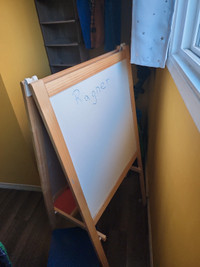 Two chalkboard/whiteboard easels