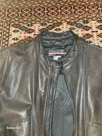 Moto jacket vintage leather/cuir