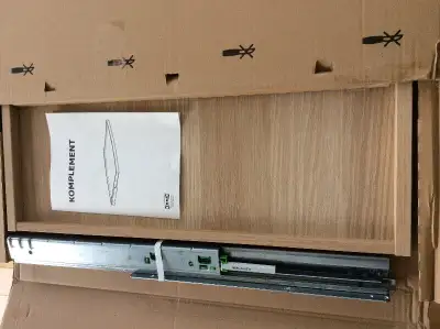 Tiroir étagère à glissement glissière Ikea Komplement NEUF, View more