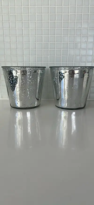 2 Mercury glass pots - both for $20, View more