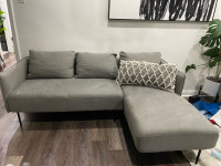 Structube mini grey couch