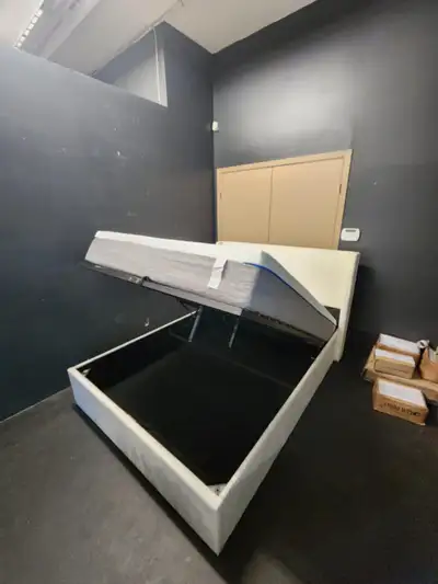 Soft White Boucle Storage Bed | Great Deal, View more