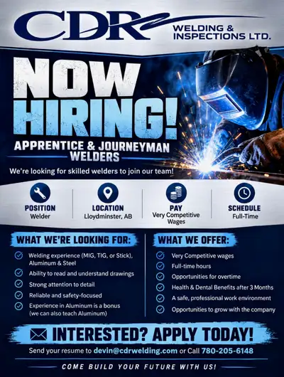 Welder / Fabricator Journeyman or Apprentice, View more