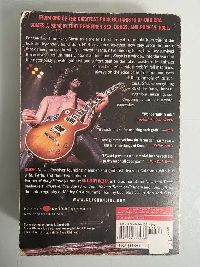Slash Autobiography by Slash with Anthony Bozza in Non-fiction in Edmonton - Image 3