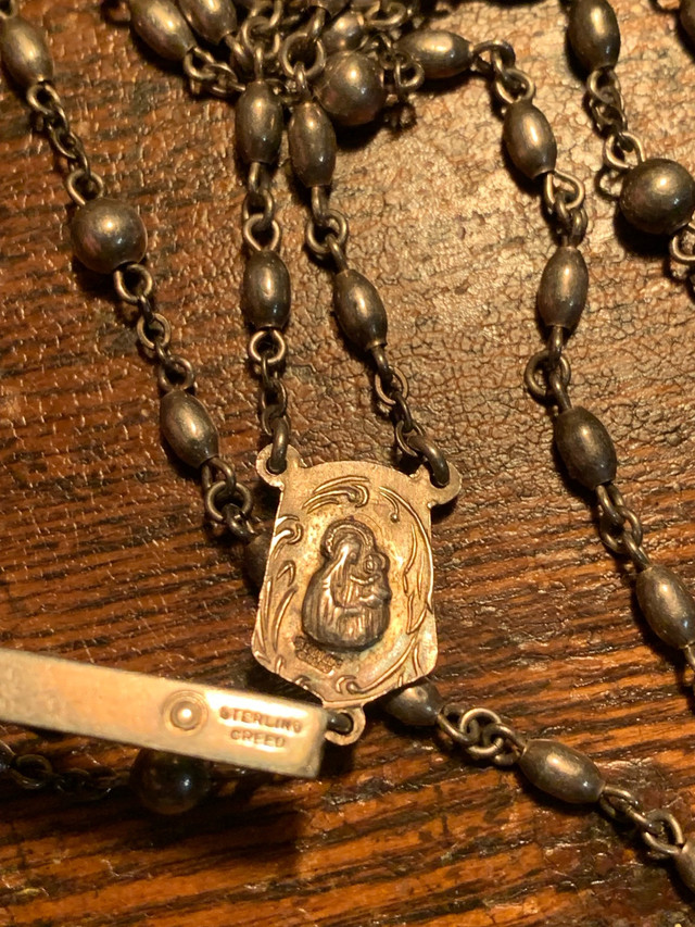 Chapelet rosary Rosaire tout en argent dans Bijoux et montres  à Laval/Rive Nord - Image 2